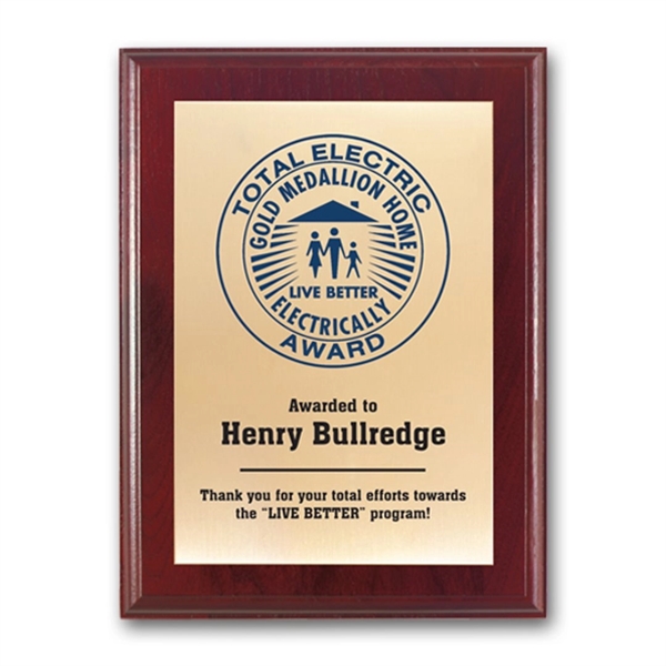 Screenprint your artwork in vibrant color on a brass plate mounted... from ASI 84592 St Regis Group / R S Owens & Co Inc