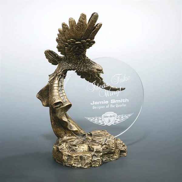 Stonecast and acrylic eagle award. 7" x 10".... from ASI 84592 St Regis Group / R S Owens & Co Inc