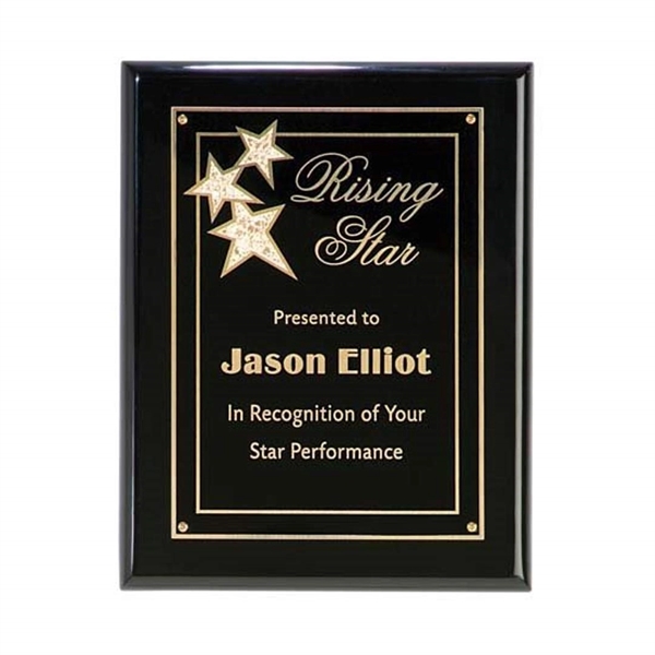 Black plate on black piano finish wall plaque.... from ASI 84592 St Regis Group / R S Owens & Co Inc