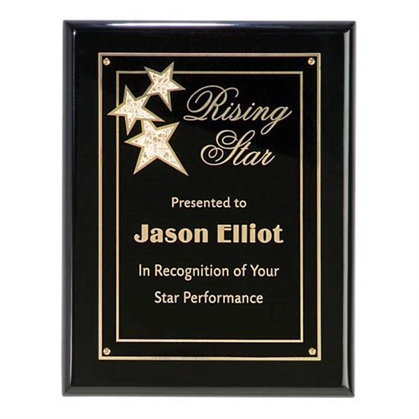 Black plate on black piano finish wall plaque.... from ASI 84592 St Regis Group / R S Owens & Co Inc
