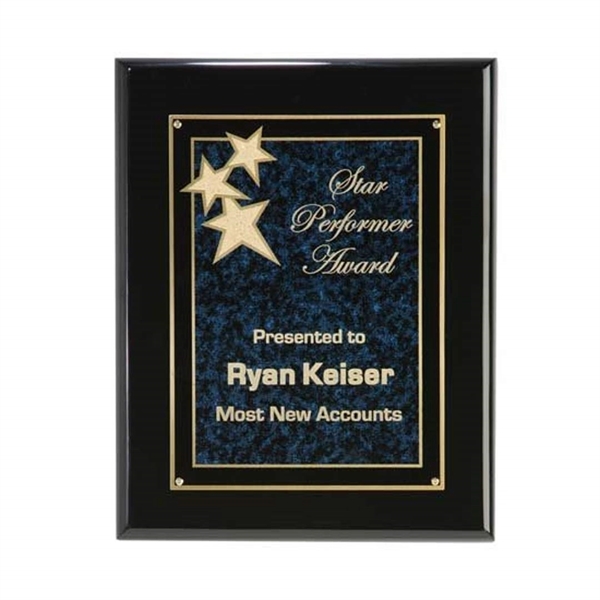 Black plate on black piano finish wall plaque.... from ASI 84592 St Regis Group / R S Owens & Co Inc