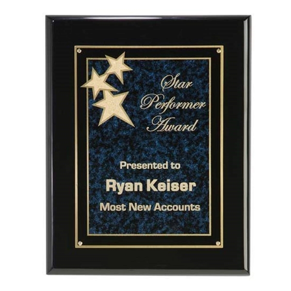 Black plate on black piano finish wall plaque.... from ASI 84592 St Regis Group / R S Owens & Co Inc