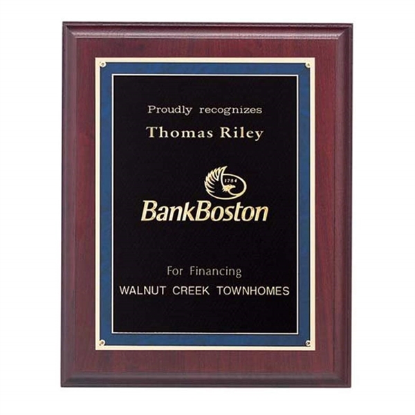 Mahogany finish wall plaque.... from ASI 84592 St Regis Group / R S Owens & Co Inc