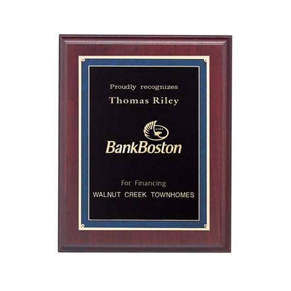 Mahogany finish wall plaque.... from ASI 84592 St Regis Group / R S Owens & Co Inc