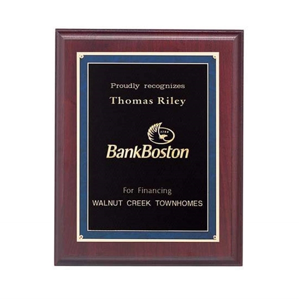 Mahogany finish wall plaque.... from ASI 84592 St Regis Group / R S Owens & Co Inc