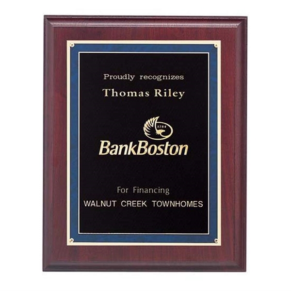 Mahogany finish wall plaque.... from ASI 84592 St Regis Group / R S Owens & Co Inc