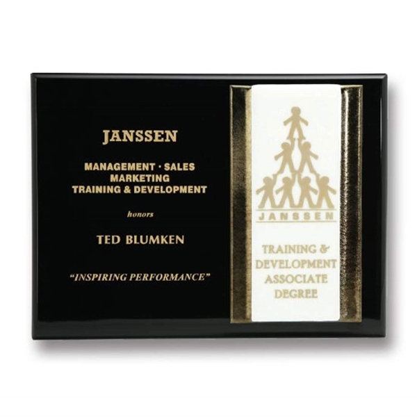 EBONY FUSIOIN PLAQUE, IMPR... from ASI 84592 St Regis Group / R S Owens & Co Inc