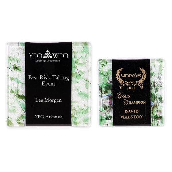 Glass plaque; made in USA.... from ASI 84592 St Regis Group / R S Owens & Co Inc