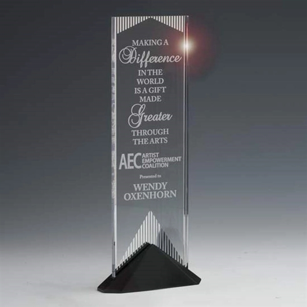 Mirror acrylic award with Stonecast™ base... from ASI 84592 St Regis Group / R S Owens & Co Inc