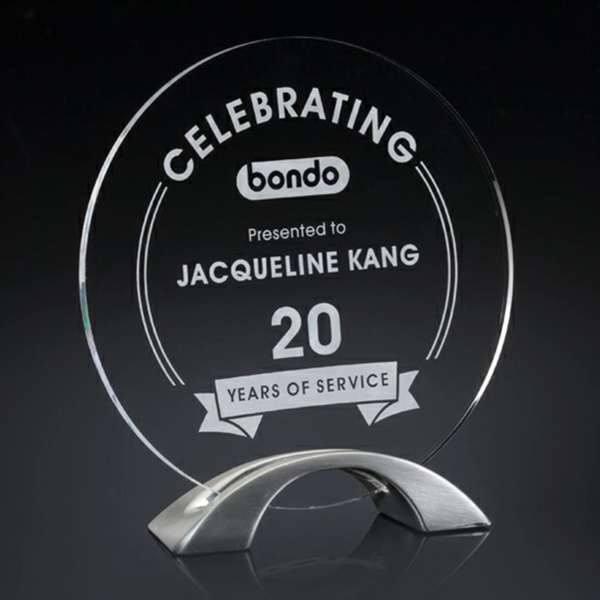 Acrylic award with satin pewter base.... from ASI 84592 St Regis Group / R S Owens & Co Inc