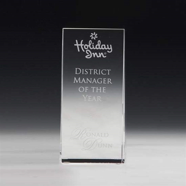 McKinley Tower optical crystal tower award.... from ASI 84592 St Regis Group / R S Owens & Co Inc