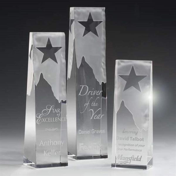 Optical crystal award with star design.... from ASI 84592 St Regis Group / R S Owens & Co Inc