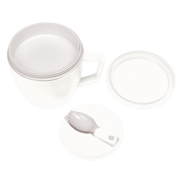 14 oz. Thermal Mug with Spoon and Fork Set keeps food... from ASI 61125 Hit Promotional Products / Hit®