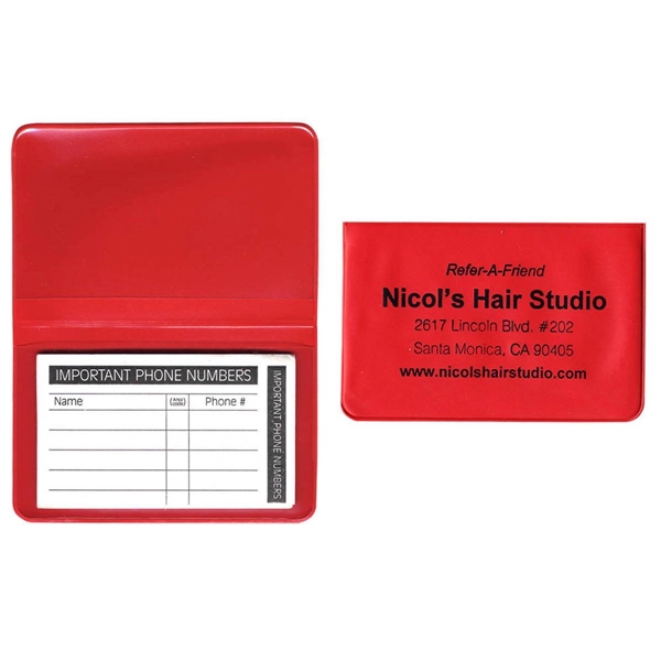 Fold over card case with insert card. Available in standard vinyl... from ASI 83770 Royal Industries / The Royal Line