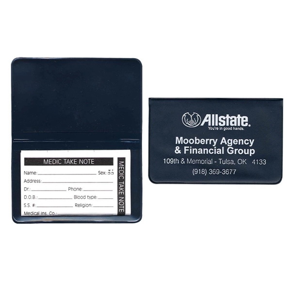 Fold over card case with insert card. Available in standard vinyl... from ASI 83770 Royal Industries / The Royal Line
