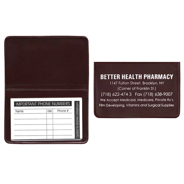 Fold over card case with insert card. Available in standard vinyl... from ASI 83770 Royal Industries / The Royal Line