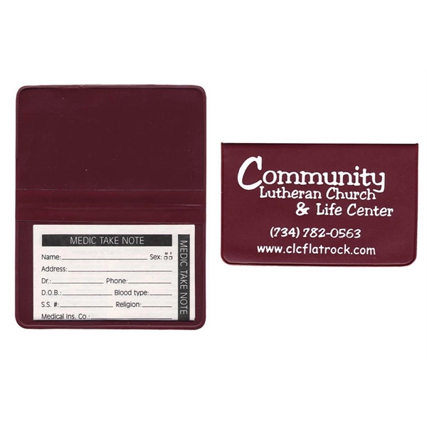 Fold over card case with insert card. Available in standard vinyl... from ASI 83770 Royal Industries / The Royal Line