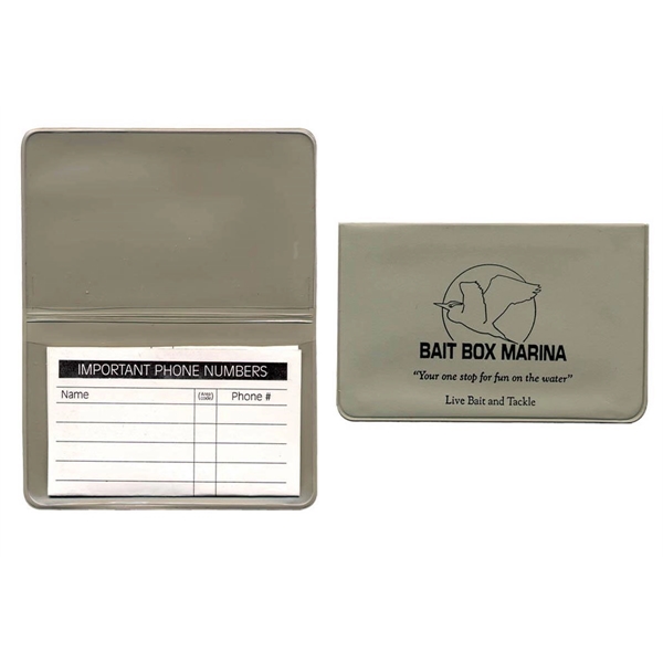Fold over card case with insert card. Available in standard vinyl... from ASI 83770 Royal Industries / The Royal Line