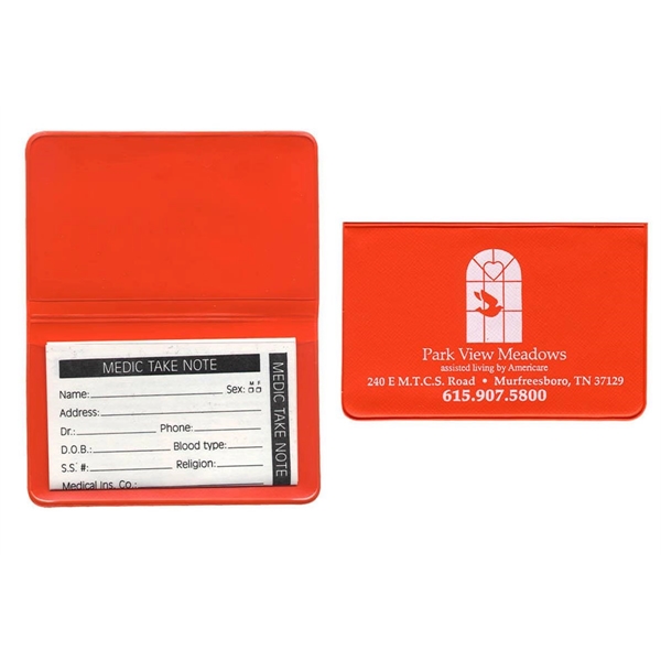 Fold over card case with insert card. Available in standard vinyl... from ASI 83770 Royal Industries / The Royal Line