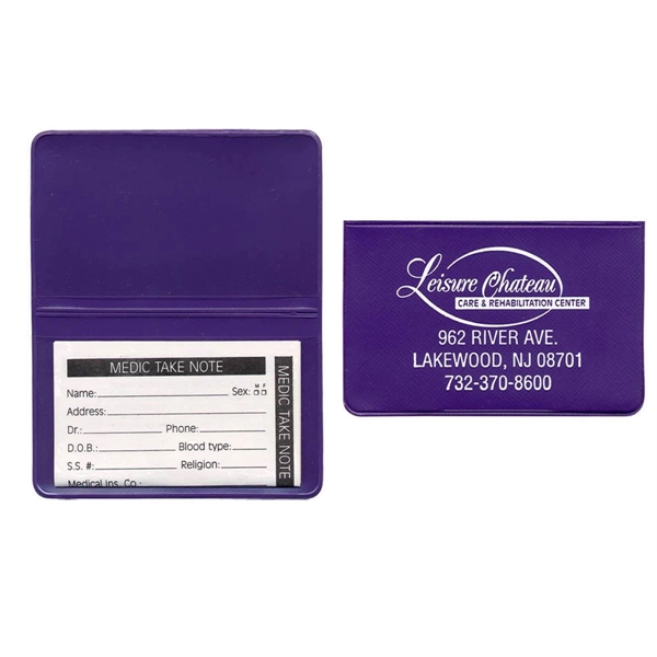 Fold over card case with insert card. Available in standard vinyl... from ASI 83770 Royal Industries / The Royal Line