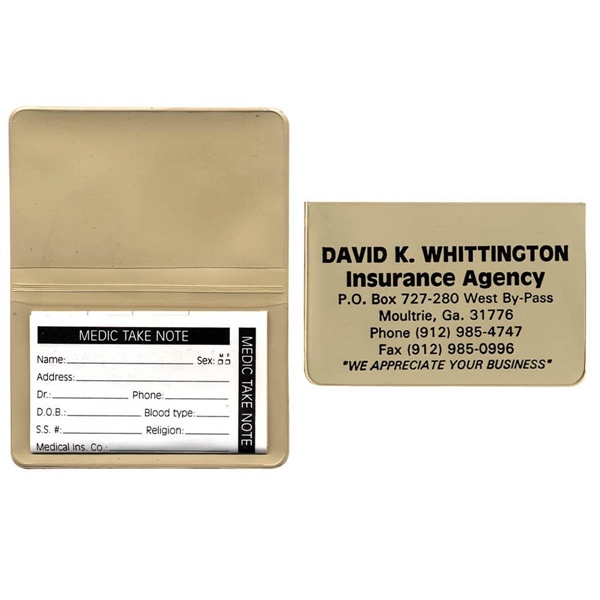 Fold over card case with insert card. Available in standard vinyl... from ASI 83770 Royal Industries / The Royal Line
