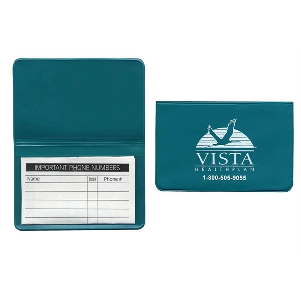 Fold over card case with insert card. Available in standard vinyl... from ASI 83770 Royal Industries / The Royal Line