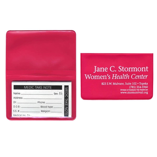 Fold over card case with insert card. Available in standard vinyl... from ASI 83770 Royal Industries / The Royal Line