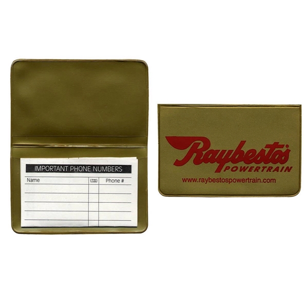 Fold over card case with insert card. Available in standard vinyl... from ASI 83770 Royal Industries / The Royal Line