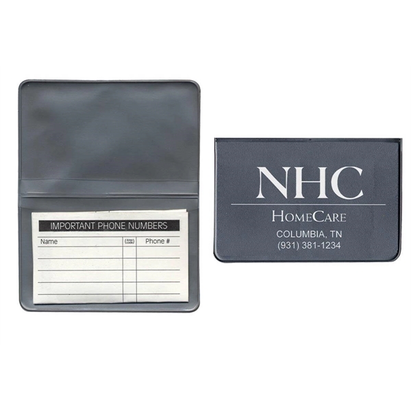 Fold over card case with insert card. Available in standard vinyl... from ASI 83770 Royal Industries / The Royal Line