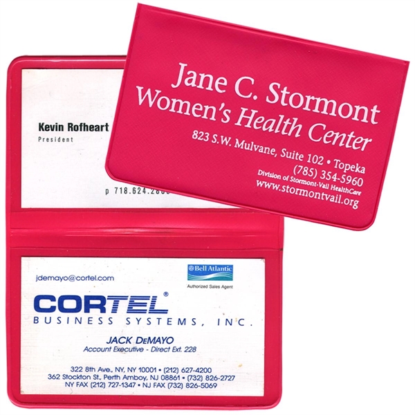 Card Case with 2 clear pockets... from ASI 83770 Royal Industries / The Royal Line