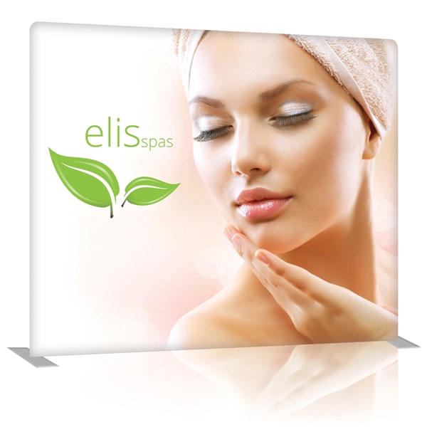 Straight fabric back wall with aluminum snap frame.... from ASI 30442 Above & Beyond Advertising Products