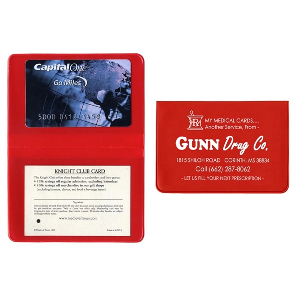 Fold Over Card Case with 2 clear pockets... from ASI 83770 Royal Industries / The Royal Line