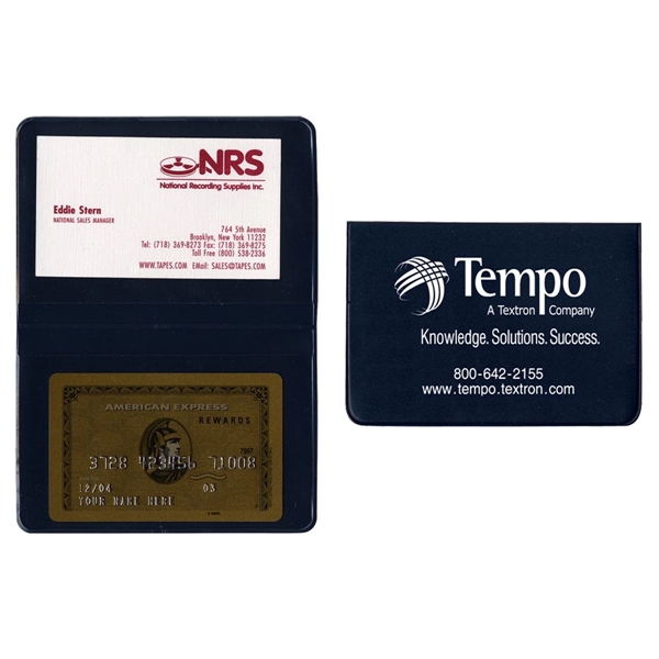 Fold Over Card Case with 2 clear pockets... from ASI 83770 Royal Industries / The Royal Line