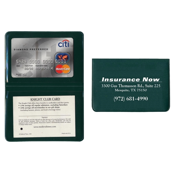 Fold Over Card Case with 2 clear pockets... from ASI 83770 Royal Industries / The Royal Line