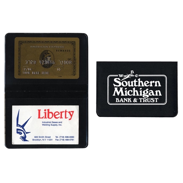 Fold Over Card Case with 2 clear pockets... from ASI 83770 Royal Industries / The Royal Line