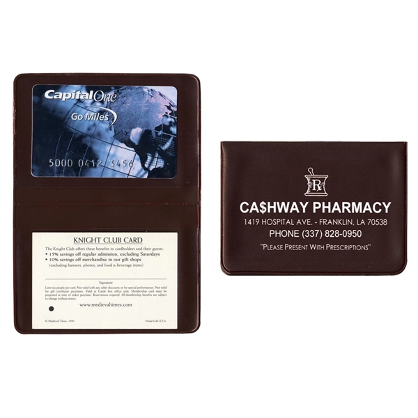 Fold Over Card Case with 2 clear pockets... from ASI 83770 Royal Industries / The Royal Line