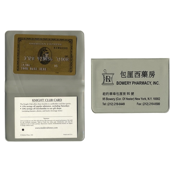 Fold Over Card Case with 2 clear pockets... from ASI 83770 Royal Industries / The Royal Line