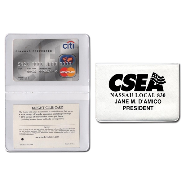 Fold Over Card Case with 2 clear pockets... from ASI 83770 Royal Industries / The Royal Line