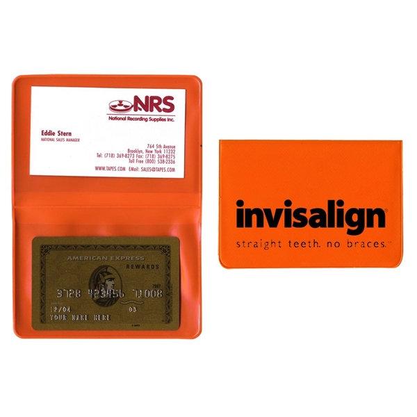Fold Over Card Case with 2 clear pockets... from ASI 83770 Royal Industries / The Royal Line