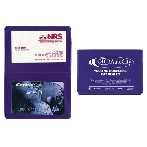 Fold Over Card Case with 2 clear pockets... from ASI 83770 Royal Industries / The Royal Line