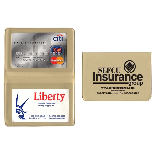 Fold Over Card Case with 2 clear pockets... from ASI 83770 Royal Industries / The Royal Line