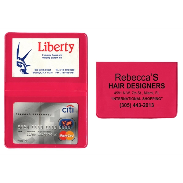 Fold Over Card Case with 2 clear pockets... from ASI 83770 Royal Industries / The Royal Line