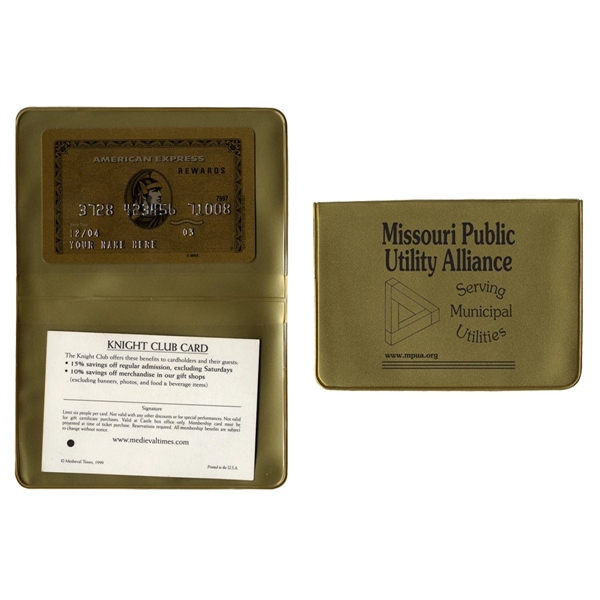 Fold Over Card Case with 2 clear pockets... from ASI 83770 Royal Industries / The Royal Line