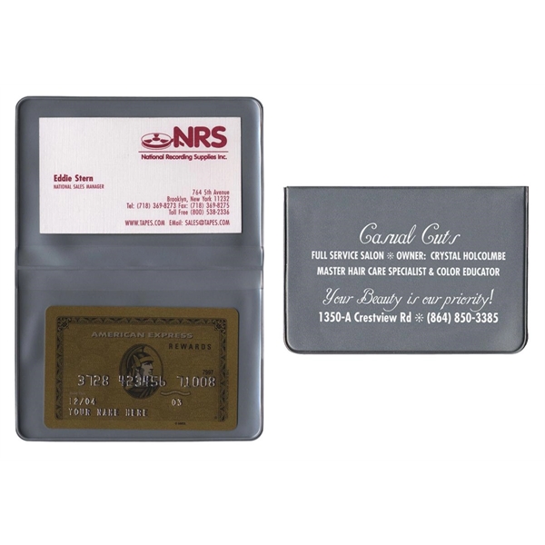 Fold Over Card Case with 2 clear pockets... from ASI 83770 Royal Industries / The Royal Line