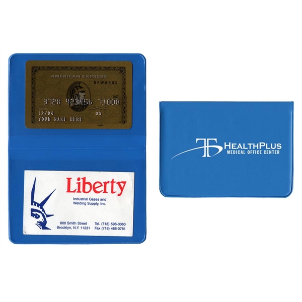 Fold Over Card Case with 2 clear pockets... from ASI 83770 Royal Industries / The Royal Line