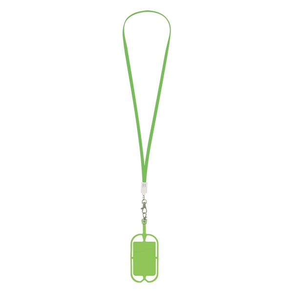 2-in-1 charging cable lanyard compatible with Apple 8-pin and micro-USB devices... from ASI 61125 Hit Promotional Products / Hit®