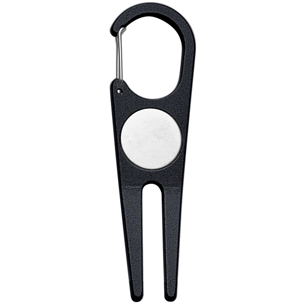 Aluminum divot tool with magnetic ball marker, clip for attachment.... from ASI 61125 Hit Promotional Products / Hit®