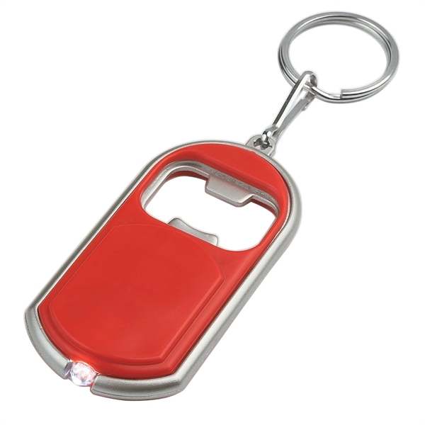 Bottle opener key chain with LED light.... from ASI 61125 Hit Promotional Products / Hit®