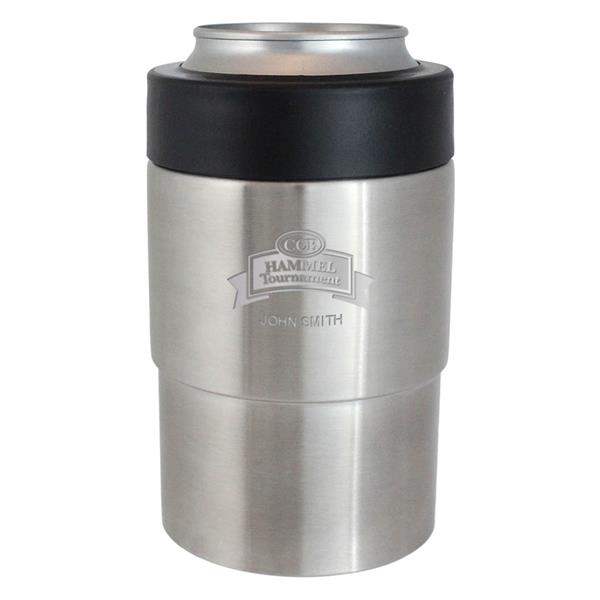Insulated can holder made from stainless steel, fits most 12 oz.... from ASI 61125 Hit Promotional Products
