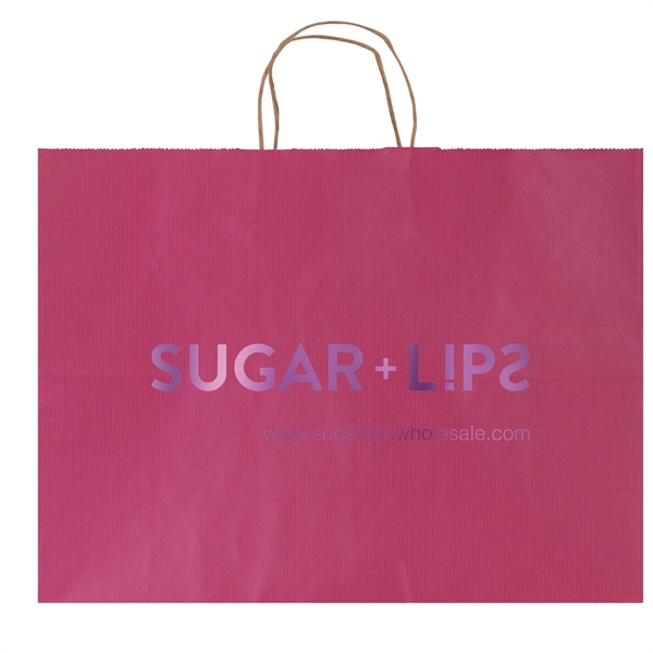 Striped Tinted Kraft Shopping Bags... from ASI 75731 PWS / Pacific Western Sales/Cater Line